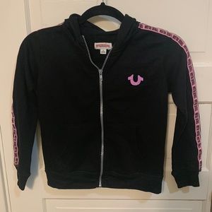 True Religion Sz S Kids Black/Purple Hoodie